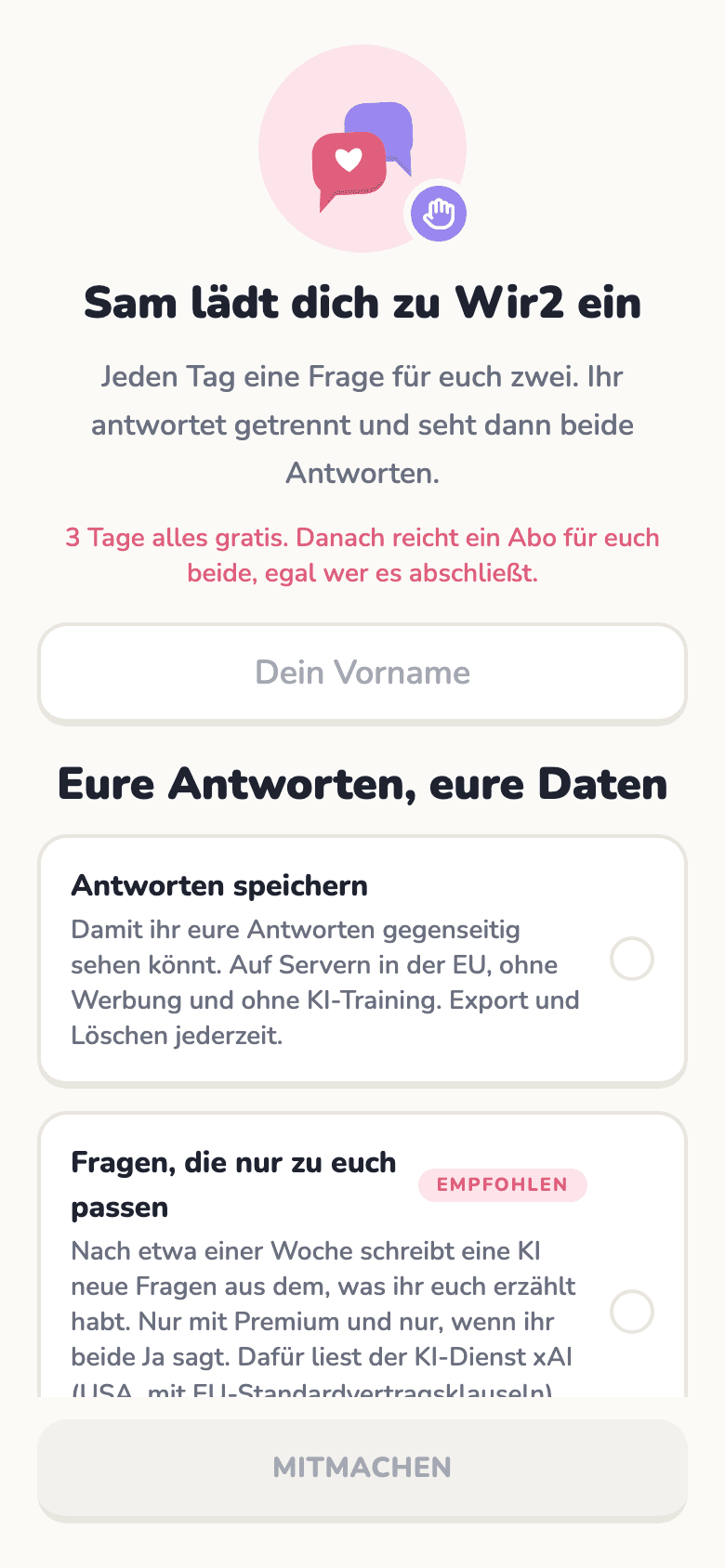 Einladung per Link