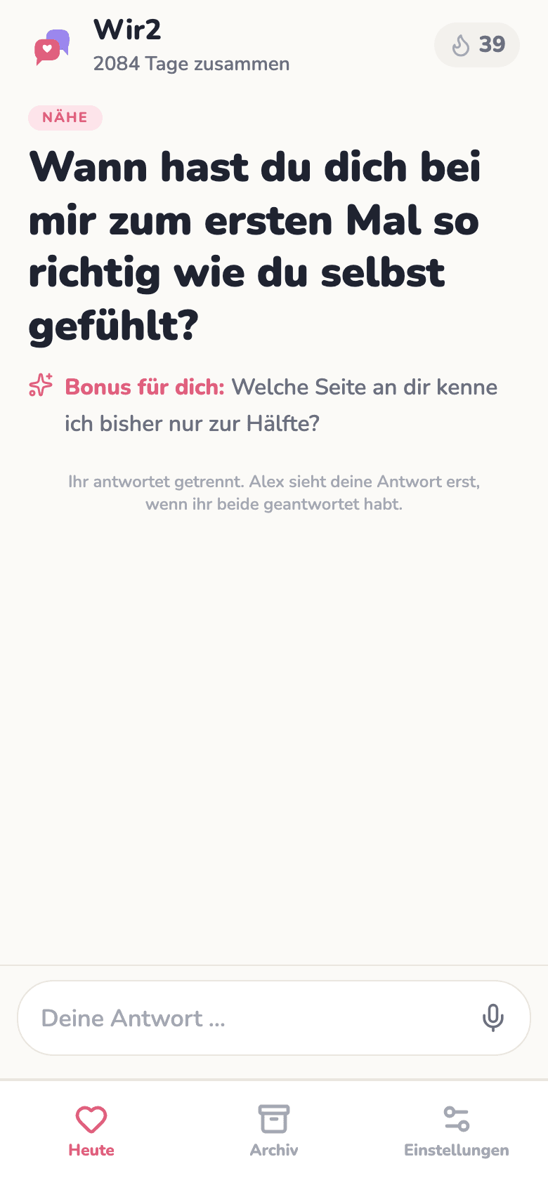 Die Frage des Tages in Wir2