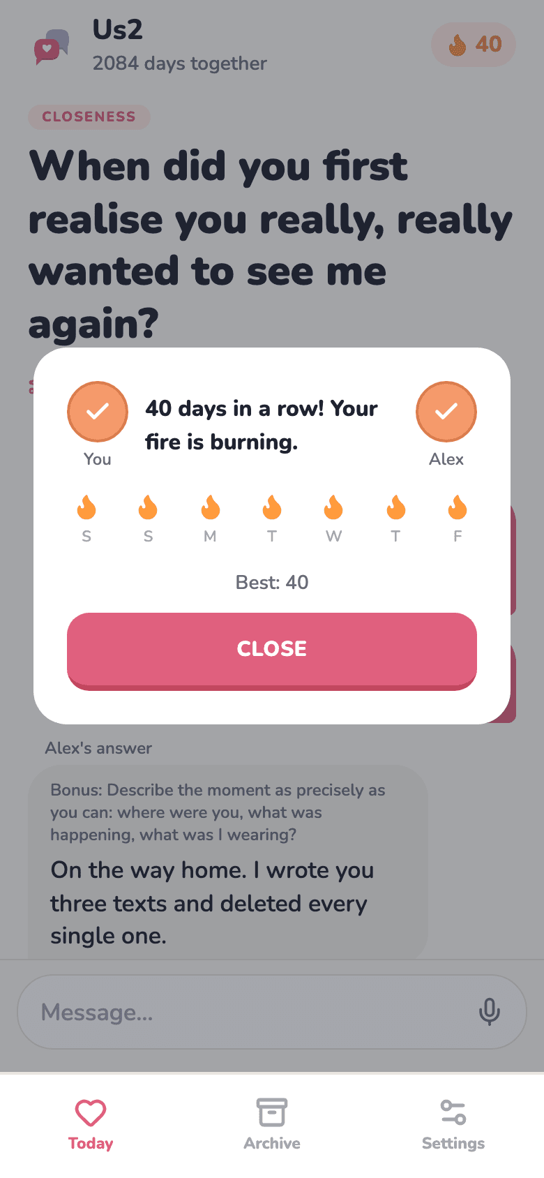 Your shared streak