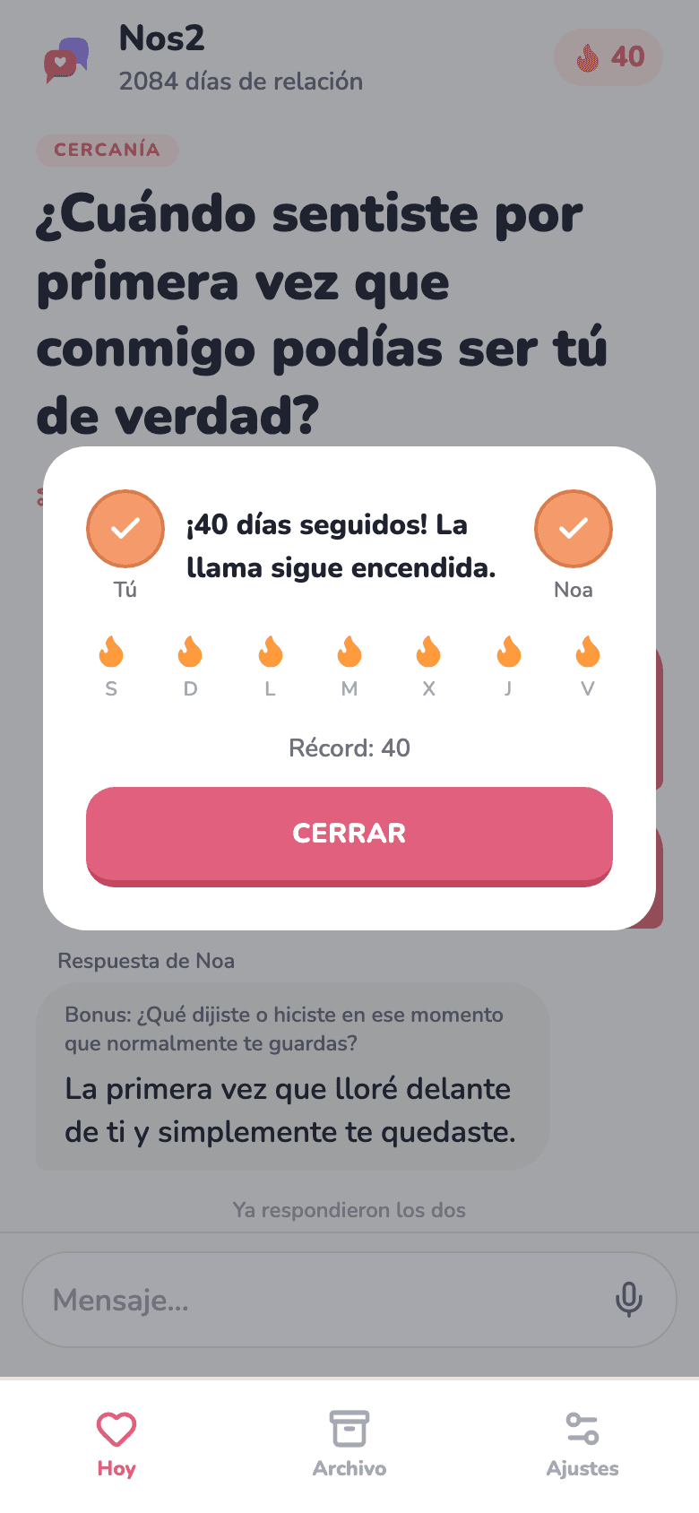 La racha compartida