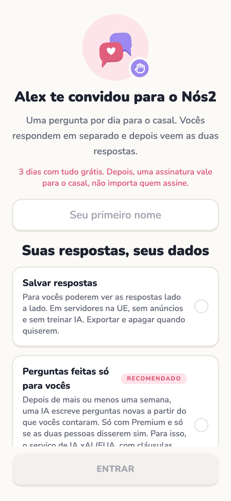Convite por link